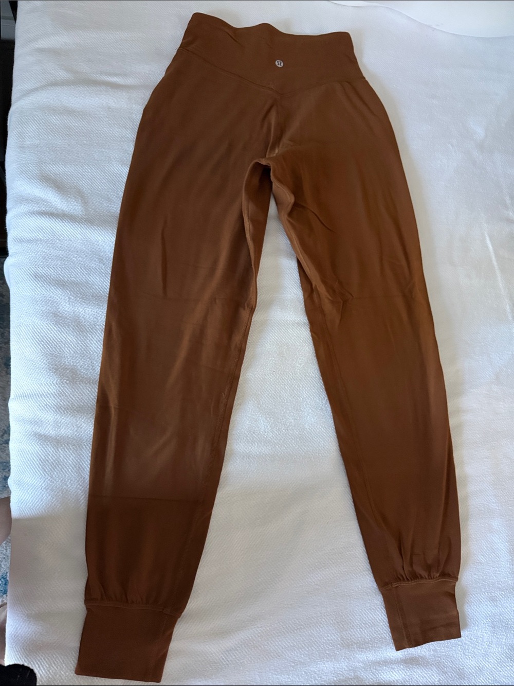 lululemon rust brown high-rise joggers